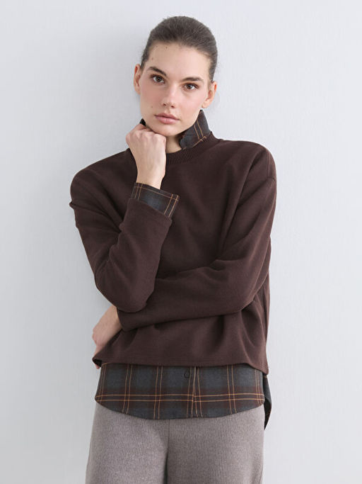 Bisiklet Yaka Kad?n Sweatshirt