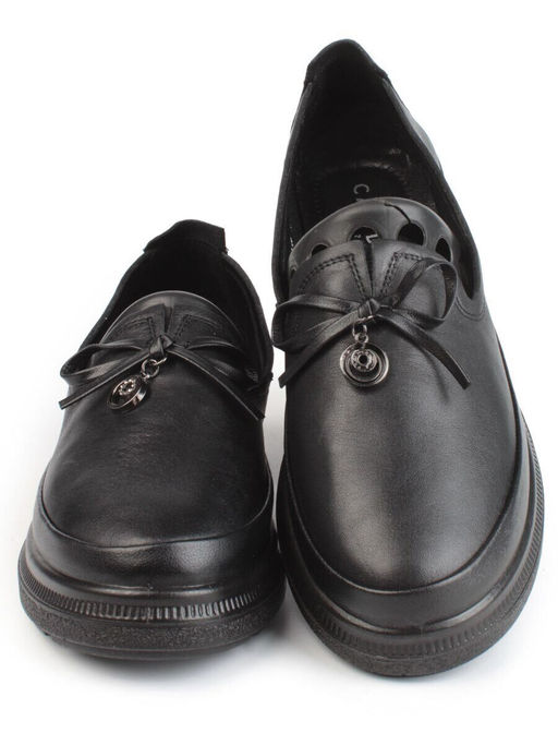 03-5318 BLACK Полуботинки женские (натуральная кожа)