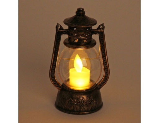 Светодиодный фонарик с имитацией натурального пламени ЛЕТУЧАЯ МЫШЬ со свечой, пластик, 12х7 см, на батарейках, Serpantin