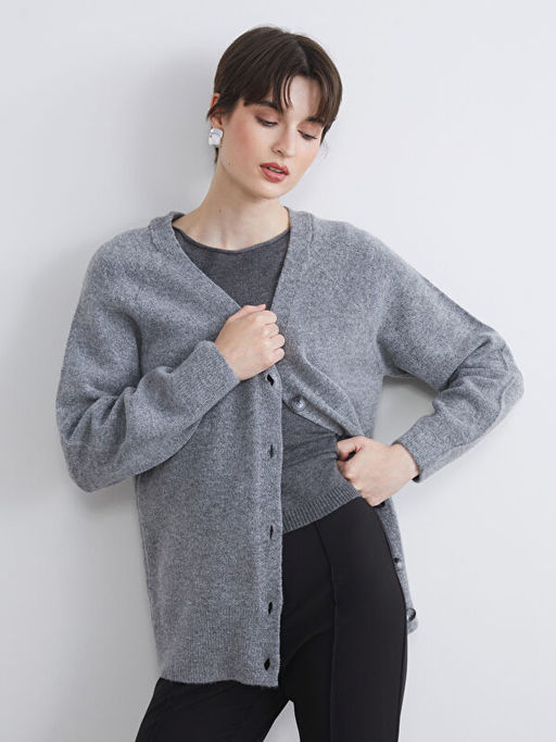 V Yaka Kad?n Triko H?rka