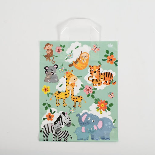 Цена за 50 шт. Пакет "Мама и малыш", полиэтиленовый, с петлевой ручкой, 35 х 28 см, 55 мкм