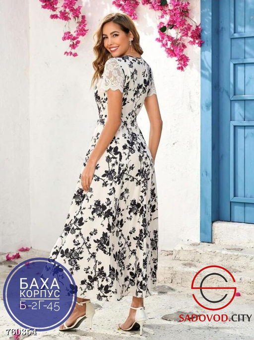 Женское платье с цветочным принтом - Bruno фото 6