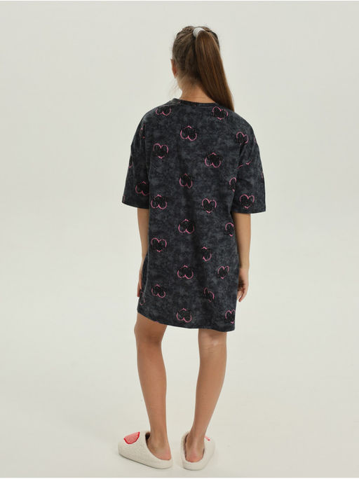 Платье домашнее Принт Графит девочка - София фото 7