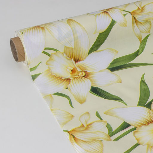 Клеёнка на стол Доляна, на нетканой основе, ширина 137 см, общая толщина 0.19 мм, рулон 20 м