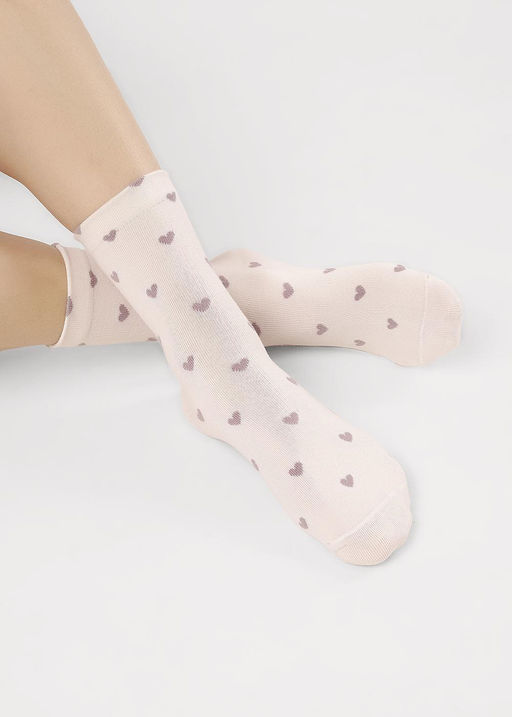 CLE Носки жен.Д2501 fashion база хл+эл св.бежевый