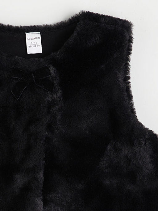 Bisiklet Yaka Suni K?rkl? K?z ?ocuk Yelek