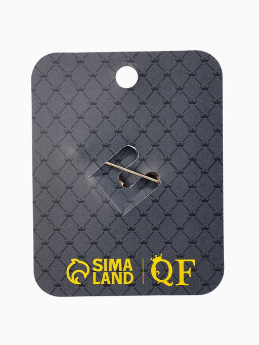 Брошь "Кошка Царица", цвет красно-белый в золоте