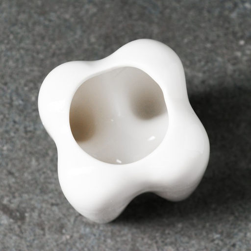 Декоративное кашпо для цветов «Зуб мудрости», 180 мл, 3.2×2.8×3.9 см, керамическое, белое