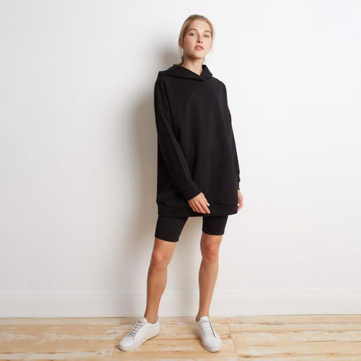 Худи женское MINAKU: Casual Collection цвет чёрный, р-р 50-52