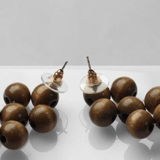 Серьги Ваканда стиль, плетение, цвет коричневый - Queen fair фото 2