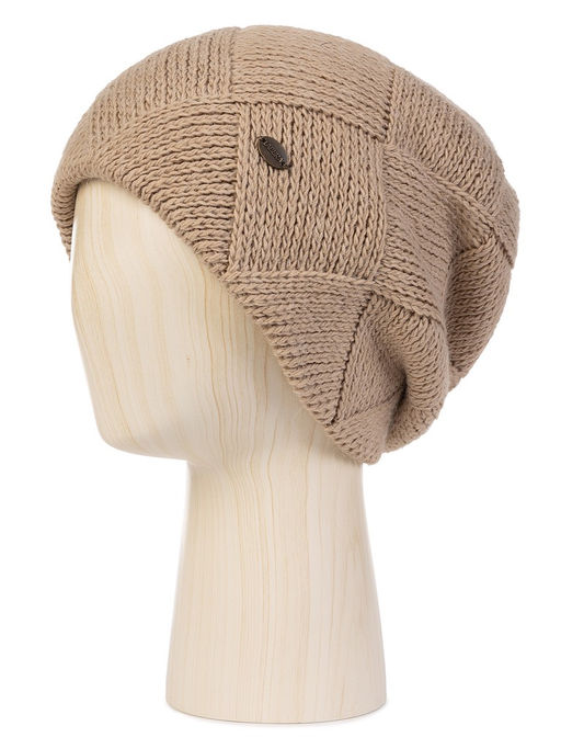 Шапка жен. шерсть+акр LB-BR55029 beige