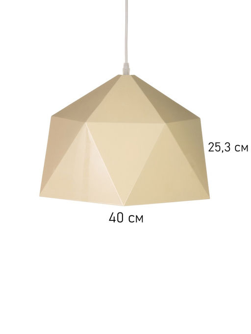 Светильник Edward, 1×40 Вт, Е27, 38×38×25 см, сливочный