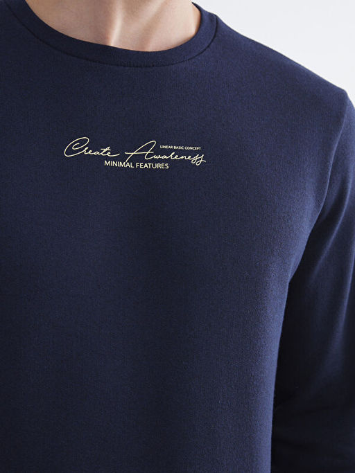 Bisiklet Yaka Erkek Sweatshirt