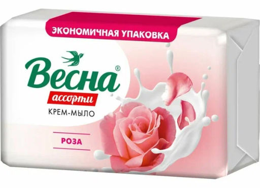 ВЕСНА АССОРТИ мыло туалет.в/об.4х75гр Роза