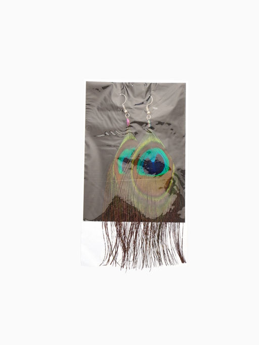 Серьги «Павлин», 5×12 см, разноцветные