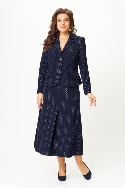 Костюм Svetlana Style 2174 синий+горох