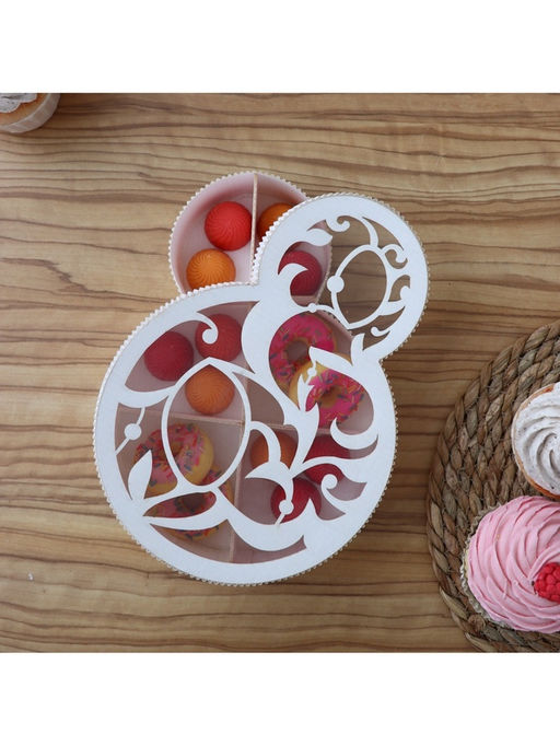 Коробка подарочная, кондитерская упаковка «8 марта» белая, 22×16×5 см