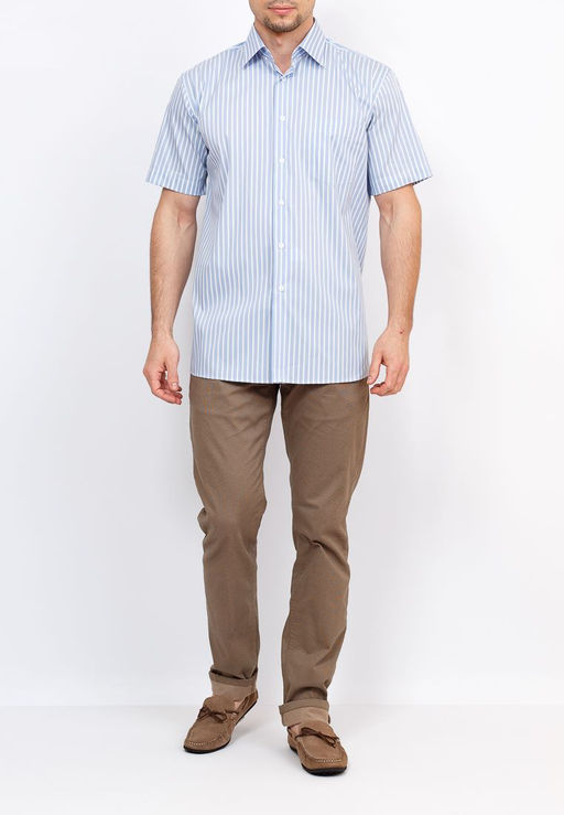 Сорочка мужская короткий рукав GREG Gb221/307/100/Z STRETCH  фото 7