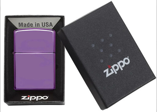 Зажигалка ZIPPO с глянцевым фиолетовым покрытием | High Polish Purple 24747  фото 6