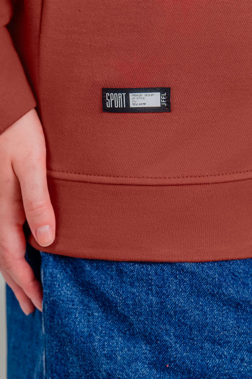 Арт. 15115 Худи женское с капюшоном 46-54 (5 шт) Цвет:терракотовый - Калинка фото 4