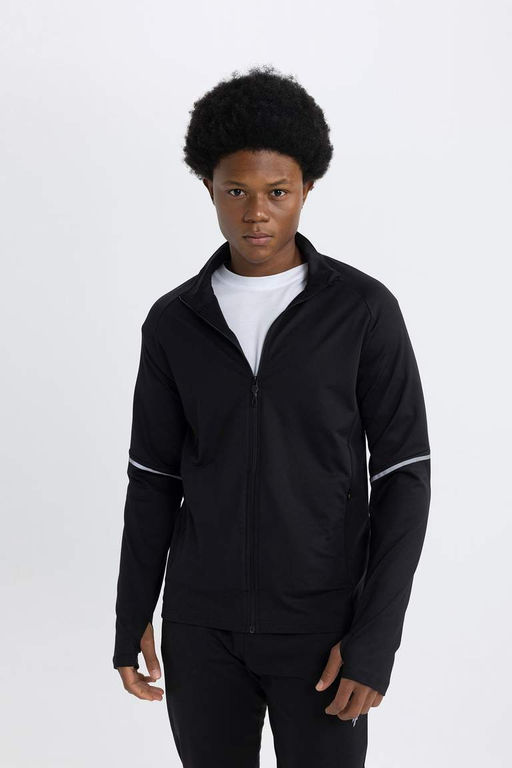 DeFactoFit Кардиган приталенного кроя на молнии из ткани для дайвинга и скуба  фото 4