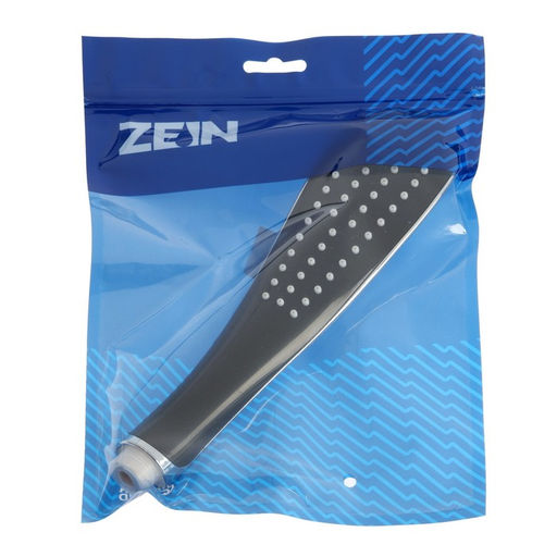 Душевая лейка ZEIN Z0201, 1 режим, 63×250 мм, пластик, цвет черный, хром
