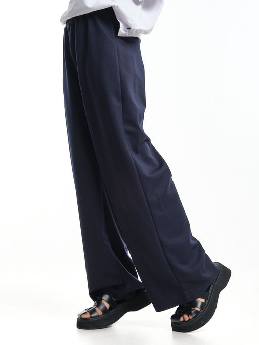 Брюки палаццо школьные штаны детская одежда девочке 33-7874 синий - Mini maxi фото 7