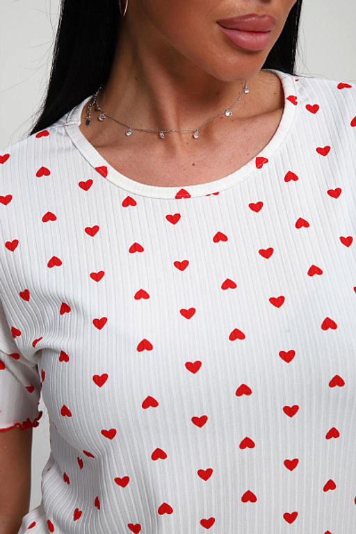 Пижама с шортами (01062, красный) - Плиона фото 30