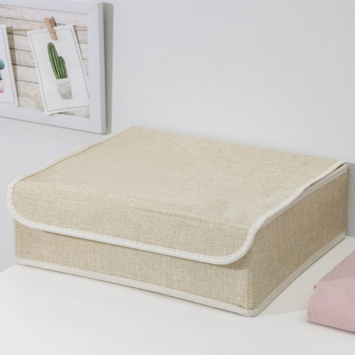 Органайзеры для хранения белья Пастель, 3 шт., с крышкой, 31.52510 см, бежевые - Simaland фото 9