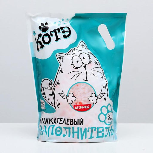 Наполнитель силикагелевый КОТЭ, 3 л, цветочный аромат