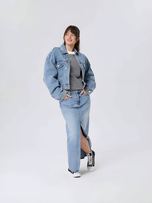 Женская куртка джинсовая свободного кроя укороченная КЭНДИ (CANDY) / Lee Cooper  фото 4