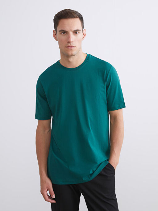 Bisiklet Yaka Penye Erkek Ti??rt