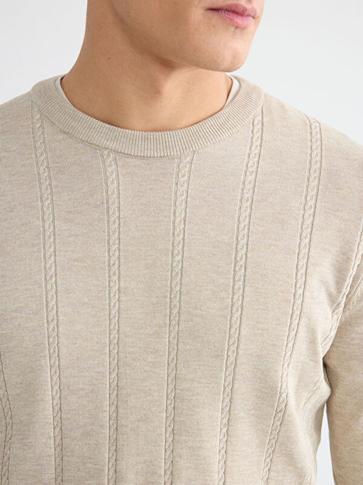 Standart Kal?p Dokulu Erkek Triko Kazak