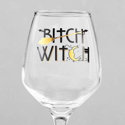 Бокал для вина с надписью Bitch Witch, 350 мл