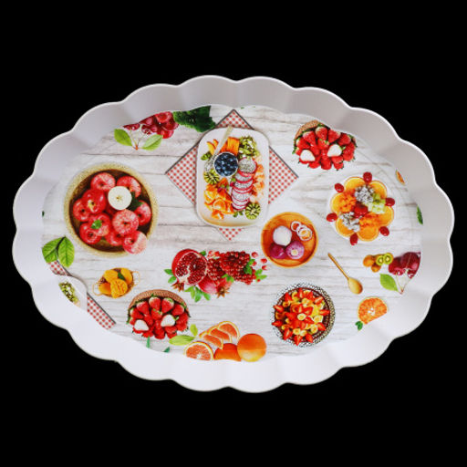 Поднос овальный 41х29 см / BV3426 /уп 80/ волнистый край - ГалеонТрейд фото 7