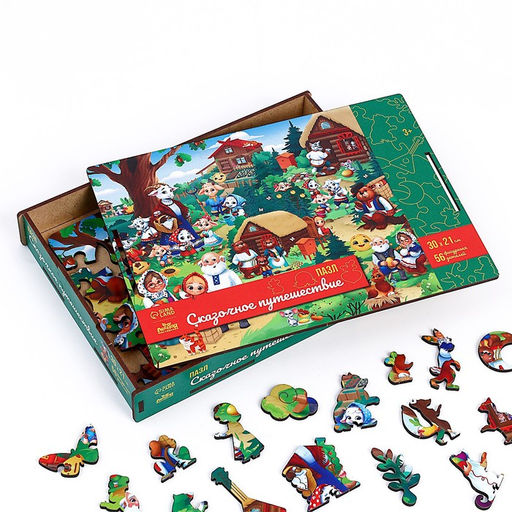 Фигурный пазл Сказочное путешествие + ребусы - Лесная мастерская фото 3