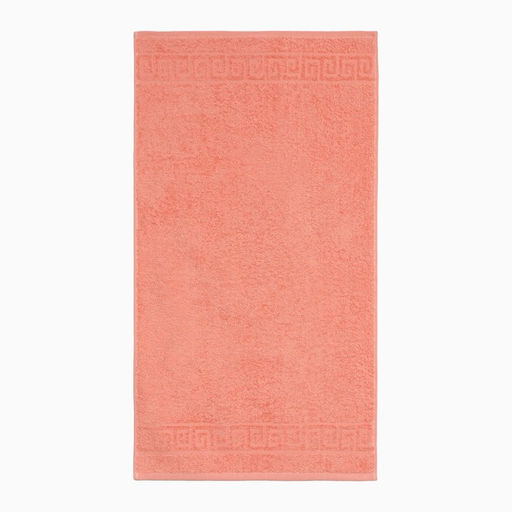 Полотенце махровое с бордюром 50х90 см, персиковый, хлопок 100%, 430г/м2