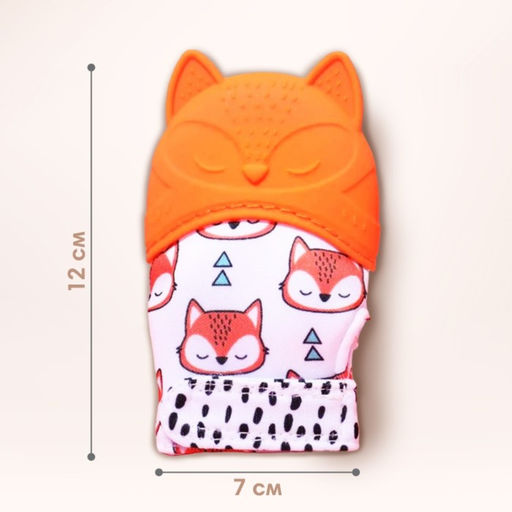 Прорезыватель-рукавичка Крошка Я «Лисичка», от 3 мес.