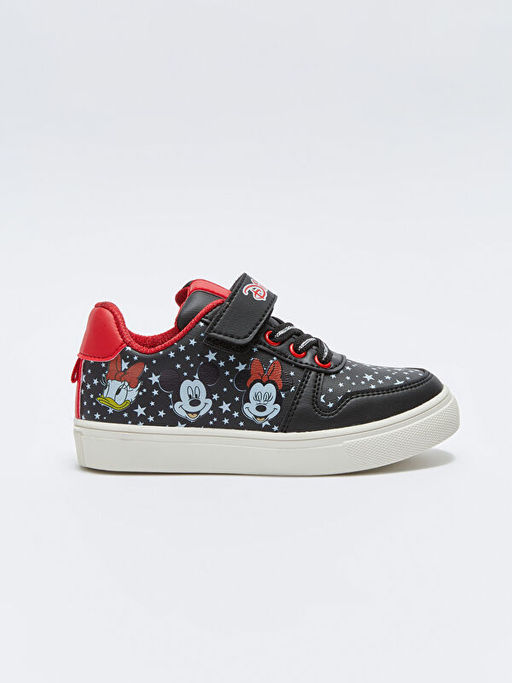 Mickey ve Minnie Mouse Bask?l? C?rt C?rtl? K?z ?ocuk Spor Ayakkab? - Waikiki фото 2