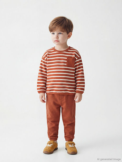 Erkek Bebek Sweatshirt ve E?ofman Alt? Tak?m