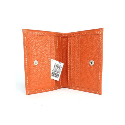 Портмоне женское Croco-ПР-905 натуральная кожа 2 отд, 8 карм, оранжевый флотер (36) 255249  фото 3