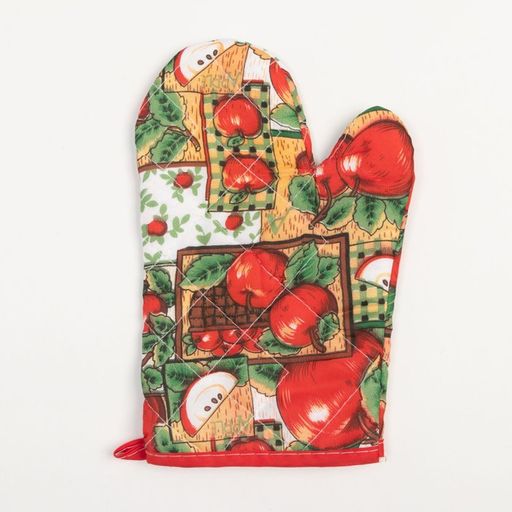 Кухонный набор (2 предмета) Доляна Яблоня, прихватка 16х16 см, рукавица 25*16 см, 100% п/э