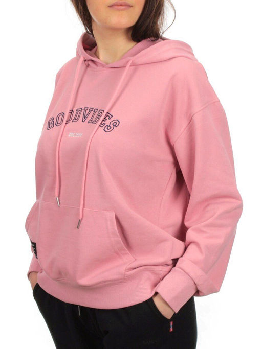 A-06 PINK Худи женское (85% хлопок, 15% полиэстер)