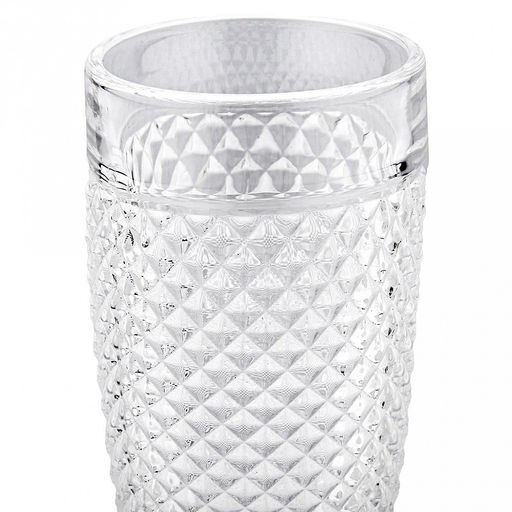 Шанталь Бокал стеклянный 160мл, д5,7см, h20см, для шампанского, рельефное, прозрачное стекло (Китай) Цена указана за штуку. В коробке 6 штук. - Домашняя мода фото 3