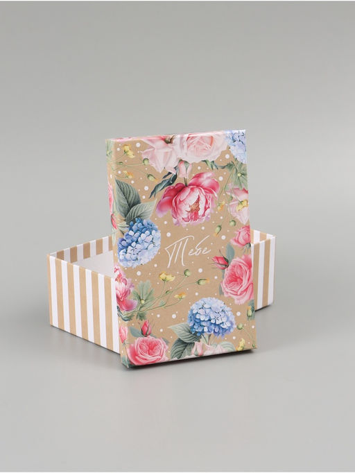 Набор подарочных коробок 10 в 1 Нежные цветы, 12 ? 7 ? 4 - 32.5 ? 20 ? 12.5 см