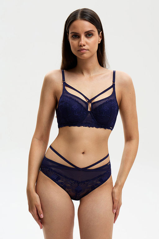 Бюстгальтер жен. Petry синий Balconette bra - Sensera фото 2