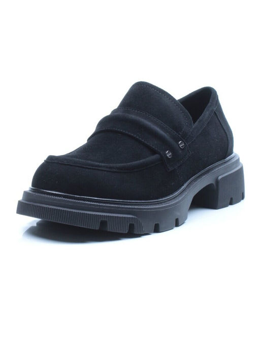 03-C1818-2 BLACK Лоферы женские (натуральная замша)