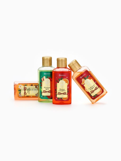 Цена за 2 шт. Гель для душа новогодний, аромат: сливочный мандарин, 100 мл, Ural Lab фото 10