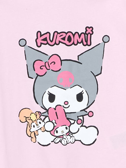 Bisiklet Yaka Kuromi Bask?l? K?z ?ocuk Pijama Tak?m? - Waikiki фото 3