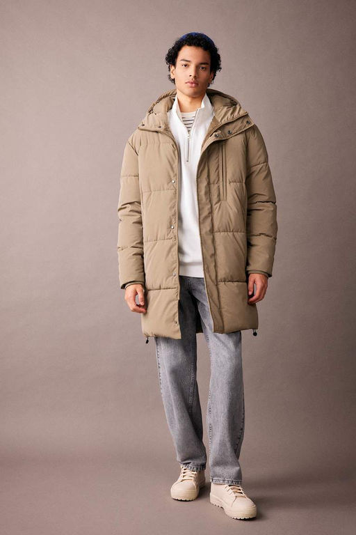 Парка-пуховик на подкладке из искусственного меха с капюшоном - Defacto фото 2